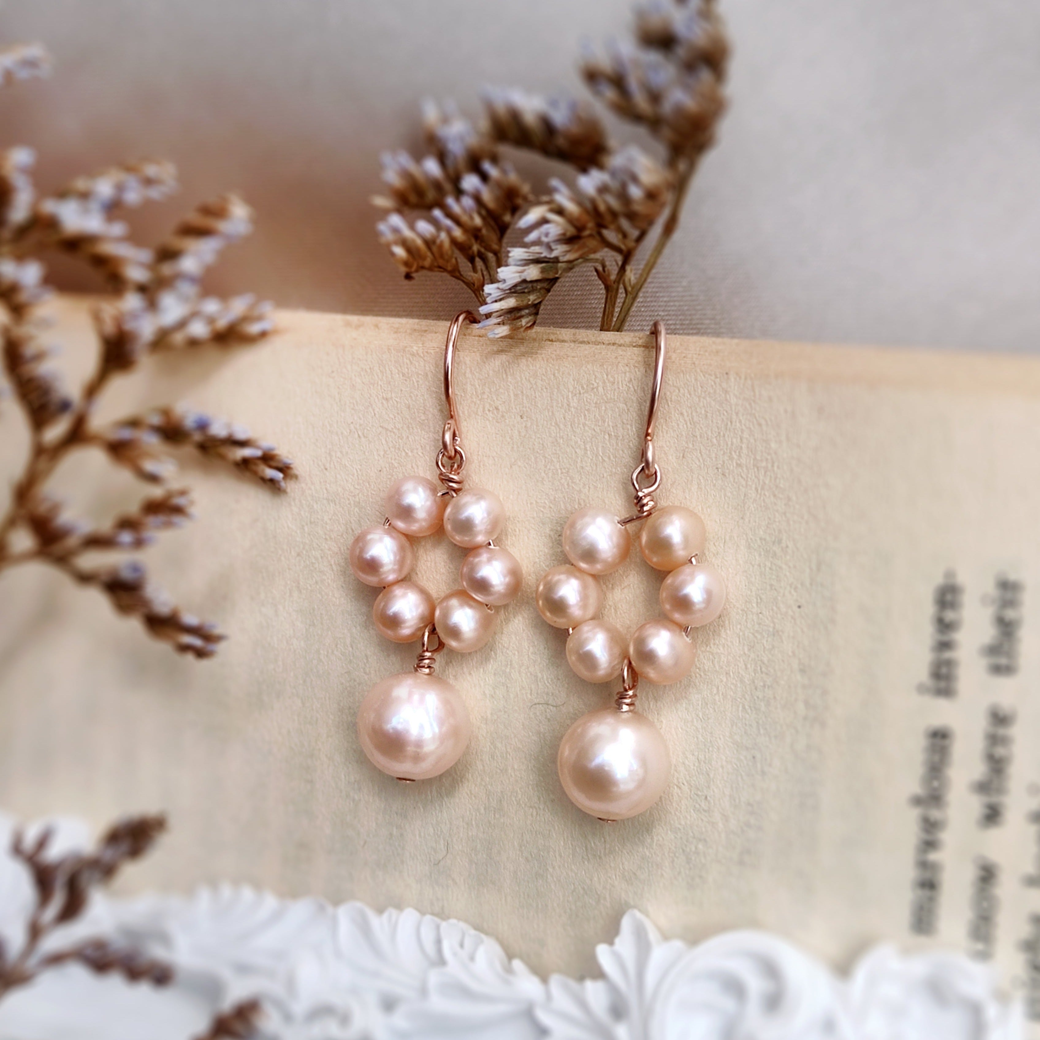 14k Yellow Gold Pearl Drop Earrings – Tilo Jewelry®